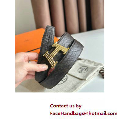 Hermes H Take Off belt buckle  &  Reversible leather strap 32 mm 01 2023